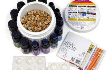 Individuelles Drogentest-Set mit 2 bis 5 Reagenzien, Spatel, Anleitung und Farbtabelle