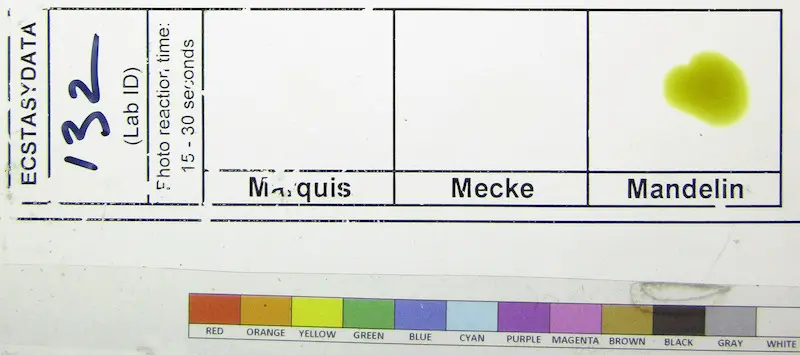 Tests mit dem Mandelin-Reagenz liefern häufig unklare Ergebnisse. Quelle: drugsdata.org