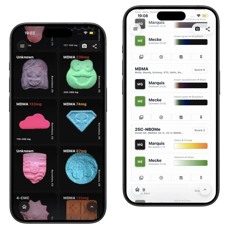 DrugsPRO-App: Tablettenwarnungen und Identifizierung von Substanzen mit Reagenzien